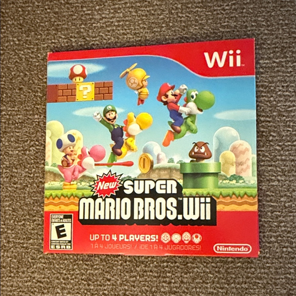 Nintendo Wii New Super Mario Bros. Game - Vibrant Red